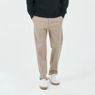 【GIORDANO 佐丹奴】男裝天絲彈力直筒卡其褲(17 卡其)