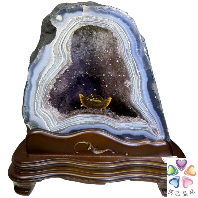 【恬芯晶品】6.65kg精選巴西紫水晶洞新居財位擺設Q25(紫鈦晶晶洞開運招財招貴人開業財位新春禮物)