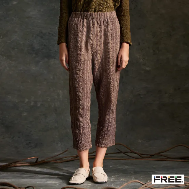 【FREE】free.草木染皺感口袋拼接長褲(3色)