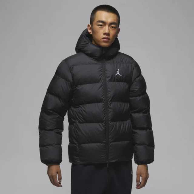 NIKE 耐吉 外套 男款 運動連帽外套 防潑水 保暖 AJ 喬丹 AS M J BRK PUFFER JKT 黑 FV7318-010