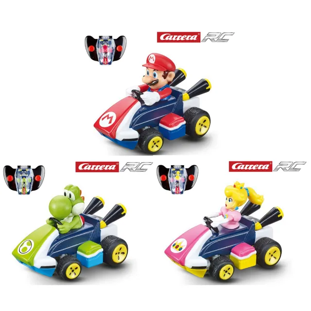 【Nintendo 任天堂】瑪利歐賽車#迷你遙控賽車3入組