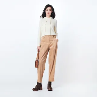 【KeyWear 奇威名品】復古文藝休閒長褲