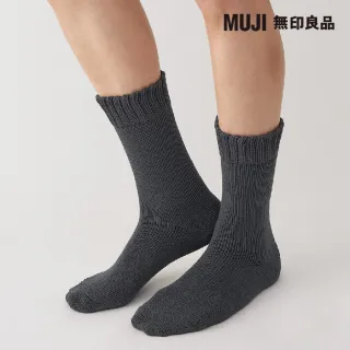 【MUJI 無印良品】男圈絨厚織室內直角襪(共4色)