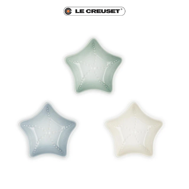 Le Creuset 瓷器海星盤11cm(湖水綠/銀灰藍/蛋白霜)