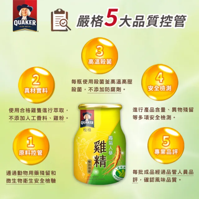 【QUAKER 桂格】養氣人蔘雞精禮盒68mlx18入x3盒(共54入  送禮推薦)