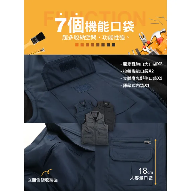 【JU SHOP】男女多口袋機能背心 保暖內刷毛 釣魚背心 防潑水 防風 工作褲(#防風#刷毛#休閒#防寒#戶外)