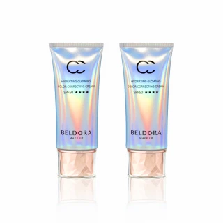 【BELDORA 蓓朵娜】保濕光感防曬CC霜 SPF50+★★★★2入組(極光CC霜50gx2)