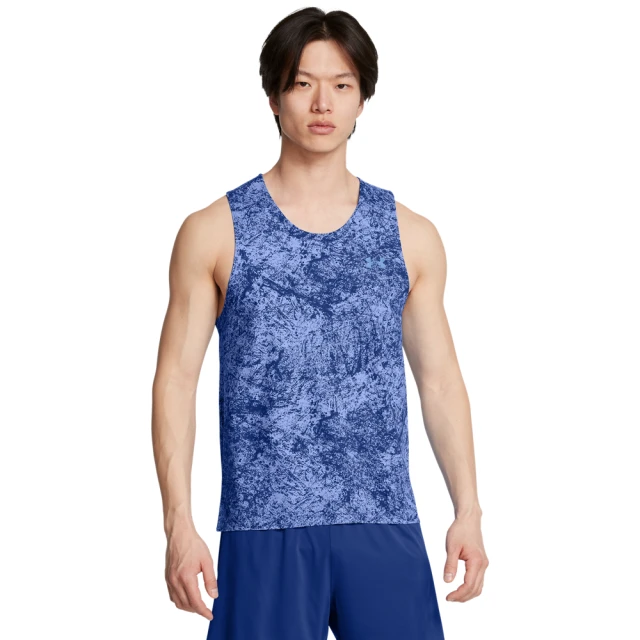 UNDER ARMOUR UA 男 Launch Elite 印花背心_1382609-432(藍色)