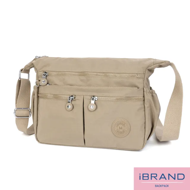 【iBrand】雙11 輕盈防潑水多功能多口袋側斜背包(防水包 多色任選)
