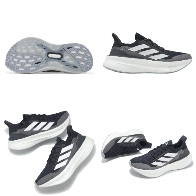 【adidas 愛迪達】慢跑鞋 Ultraboost 5X 男鞋 女鞋 黑 灰 BOOST 緩衝 襪套 運動鞋 愛迪達(IH3110)