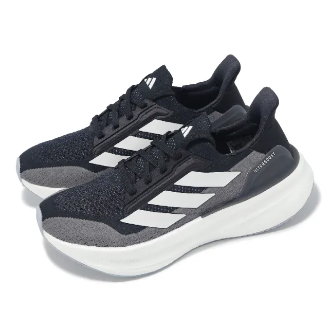 【adidas 愛迪達】慢跑鞋 Ultraboost 5X 男鞋 女鞋 黑 灰 BOOST 緩衝 襪套 運動鞋 愛迪達(IH3110)