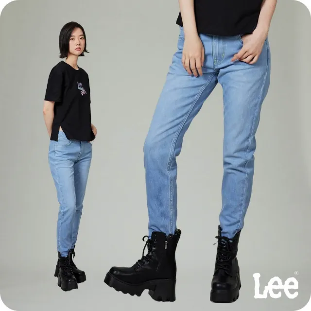 【Lee】女裝 牛仔褲 / 401 中腰合身小直筒 中藍洗水(LB417058895)