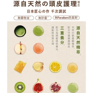 【Hair Recipe】洗髮精/護髮潤髮乳530ml+綠茶頭皮髮膜4入