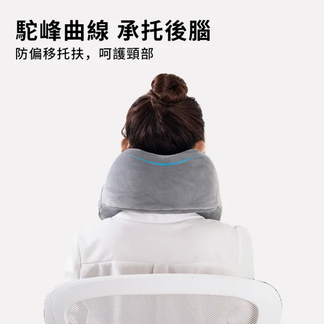【StarGo】618特惠 慢回彈記憶棉U型枕 駝峰護頸枕 飛行旅遊旅行頸枕(午睡枕 護脖枕 飛機枕 車用頭枕 靠枕)