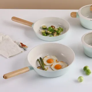 【NEOFLAM】momo獨家 韓國製Brote系列2鍋組-平底鍋+炒鍋(IH爐可用鍋/非鐵氟龍不沾塗層)