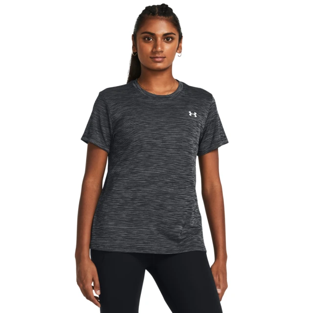 UNDER ARMOUR UA 女 Tech Textured 短袖T-Shirt_1383641-001(黑色)