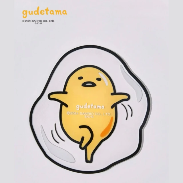 gudetama 蛋黃哥 週邊正版授權聯名蛋黃哥矽膠防水杯墊(可愛質感裝飾杯子杯墊聖誕交換生日禮物)