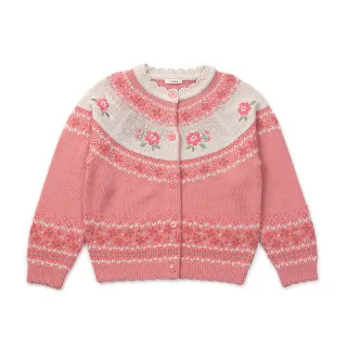 【lulabee】童裝-粉紅花朵柔軟針織上衣(粉紅色)