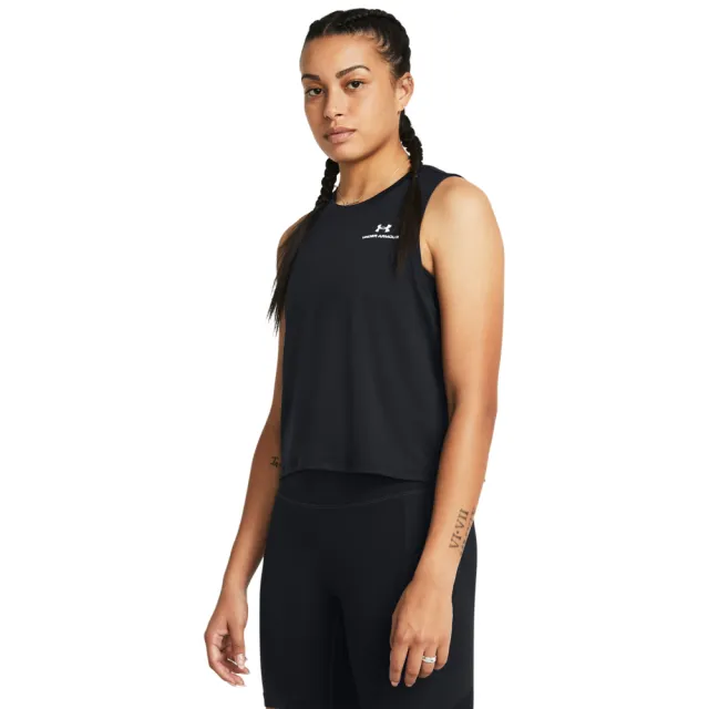【UNDER ARMOUR】UA雙11精選 女 Vanish Energy 短版背心_1383654-001(黑色)