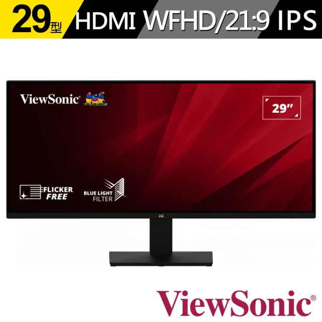【ViewSonic 優派】VA2932-MHD 29型 IPS 21:9寬螢幕(HDR/FreeSync/內建喇叭)