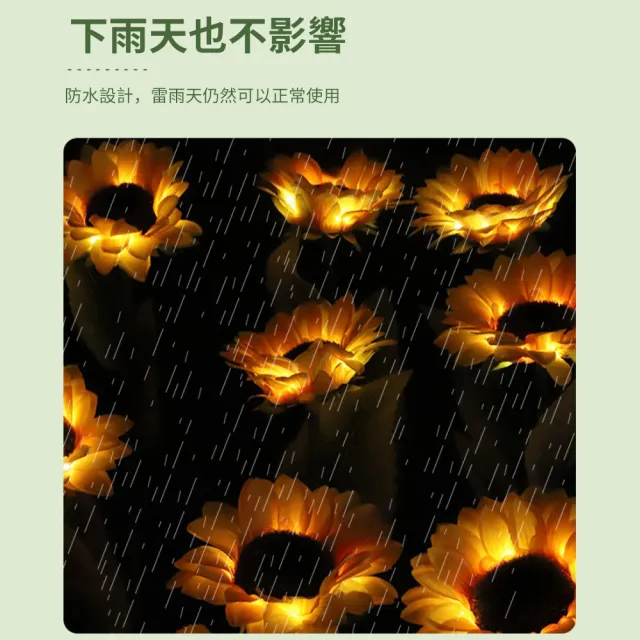 【媽媽咪呀】買一送一超值2入 太陽能向日葵戶外燈(裝飾燈 庭園燈 造景燈 草坪燈 插地燈 景觀燈)