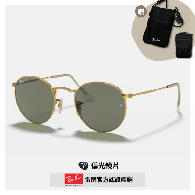 RayBan 雷朋 經典圓形偏光太陽眼鏡(RB3447-001/58 50mm 偏光鏡片)