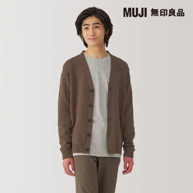 【MUJI 無印良品】男大豆纖維中密織V領開襟衫(共4色)
