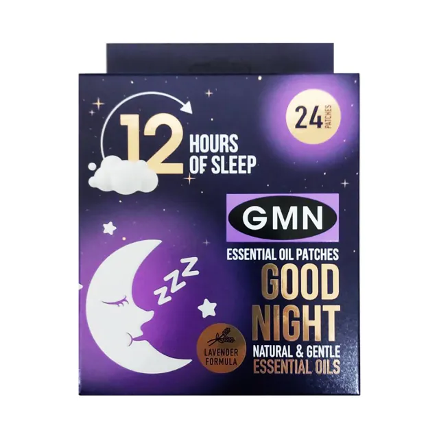 【GMN】精油晚安貼/睡前貼 12小包 共24片(紐西蘭BEGGI製造 台灣代理公司貨 薰衣草 放鬆舒眠安神 居家必備)