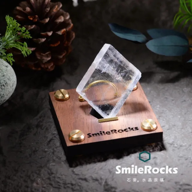 【SmileRocks 石麥】石麥水晶原礦 冰洲石原礦No.6231611010(SmilePad 6X6底板)