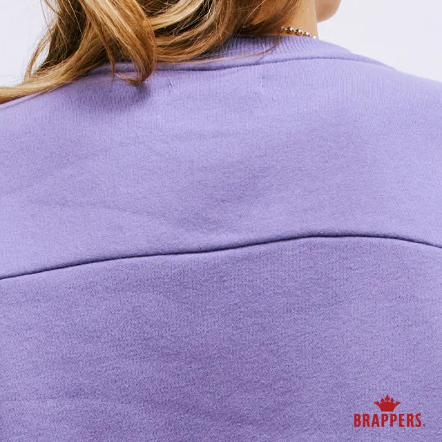 【BRAPPERS】女款 BRAPS繡花圓領厚T(紫)