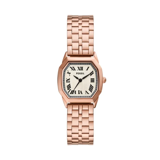 FOSSIL Harlow 永恆八芒復古羅馬數字女錶 玫瑰金色不鏽鋼鍊帶27MM(ES5386)