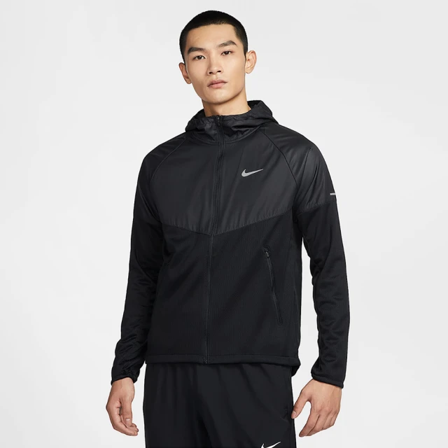 NIKE 耐吉 AS M NK TF RPL SPHR MILER JKT 黑色 連帽外套 透氣排汗 長袖 連帽(FZ1112-010 ∞)