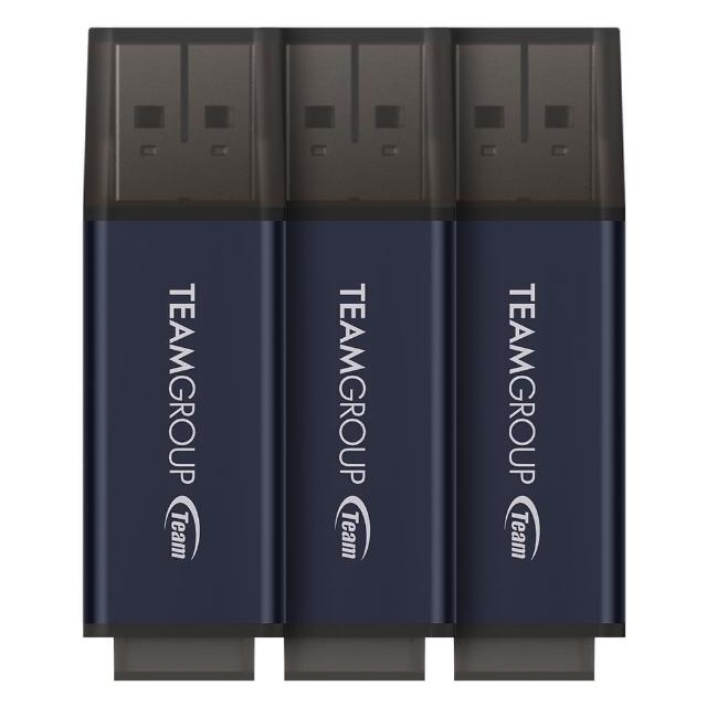 【Team 十銓】TEAM 十銓 C211 128GB 紳士碟 USB 3.2 隨身碟 終身保固三入組