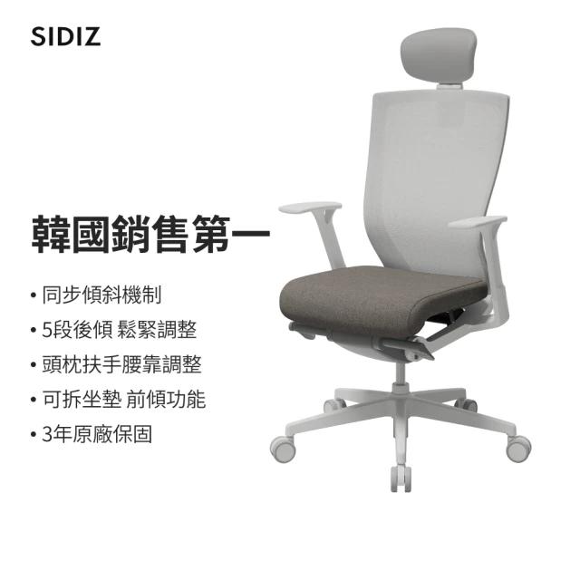 SIDIZ T50 高階人體工學椅 5色可選 辦公椅 電腦椅 透氣網椅(辦公椅 電腦椅 透氣網椅)