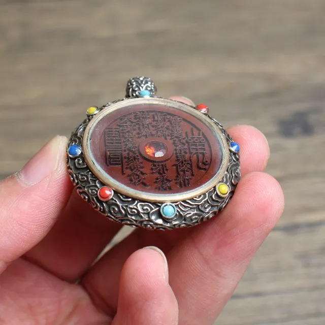 【禧禧珠寶】棗木山鬼花錢掛件