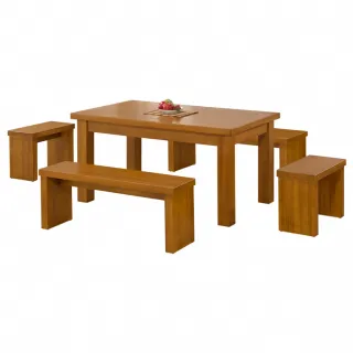 【IDEA】荷風日式多功用實木餐桌椅組/茶几 餐椅 椅凳(長桌  客廳桌 拜拜桌 神殿桌 152CM)