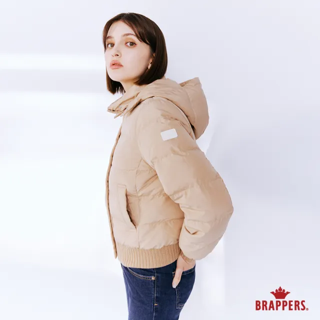 【BRAPPERS】女款 短版單排釦羽絨外套(卡其)