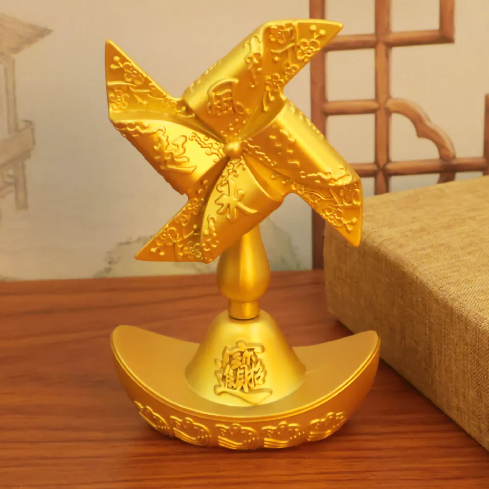 風生水起】招財進寶轉轉元寶風車(風水擺設辦公室臥室聚寶盆迷你元寶