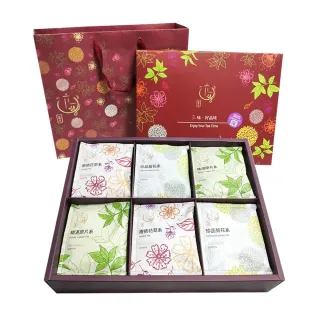 【元豐昌茶舖】綜合30入PLA花草茶包禮盒(金萱/烏龍/綠茶/紅茶/紅烏龍)