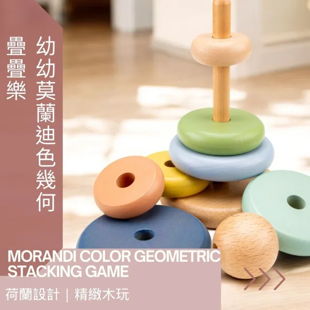 【New Classic Toys】幼幼莫蘭迪色幾何疊疊樂(10502)