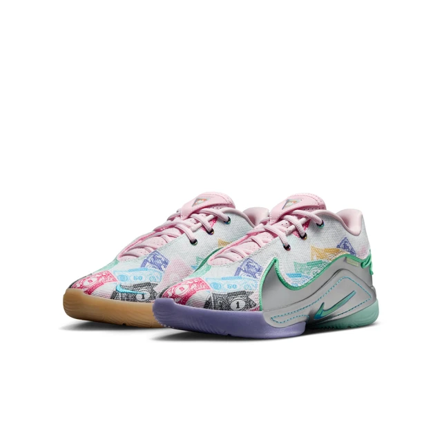 NIKE 耐吉 籃球鞋 女鞋 大童 運動鞋 包覆 緩震 LEBRON XXII QS 銀彩 HV6873-100