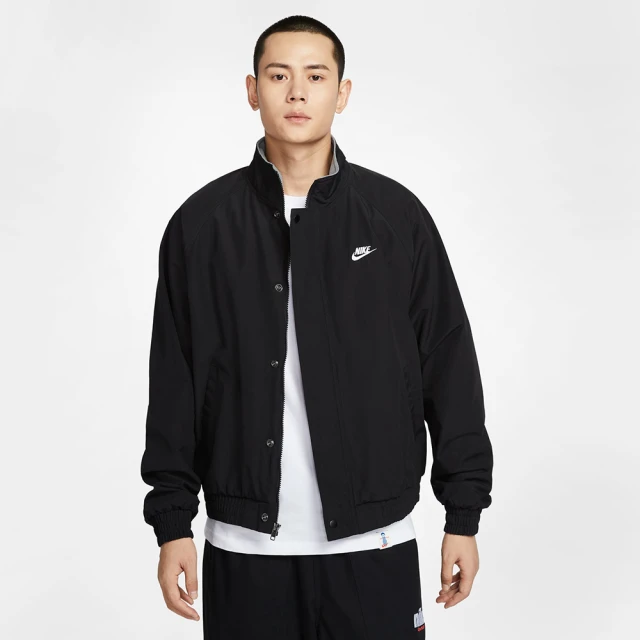 NIKE 耐吉 外套 男款 運動立領外套 搖粒絨 AS M NK CLUB FUTURA JKT 黑 FZ0657-010