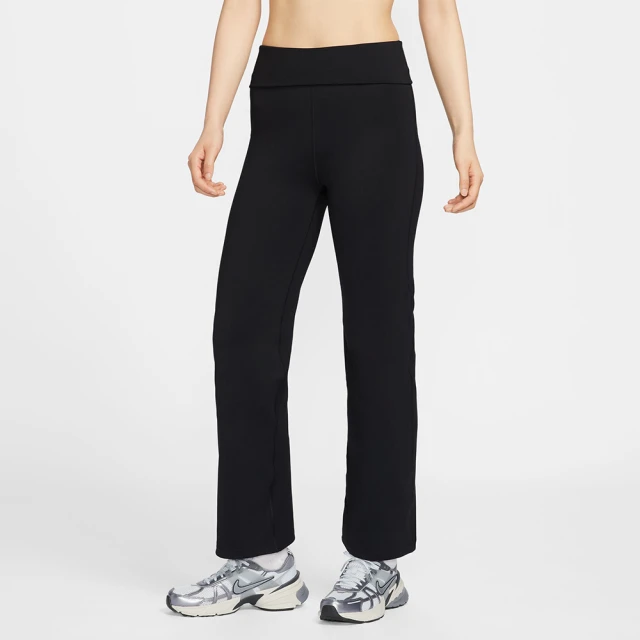 NIKE 耐吉 長褲 女款 運動褲 高腰寬版 AS W NK DF ONE HR FLDOVR PANT 黑 FV7849-010