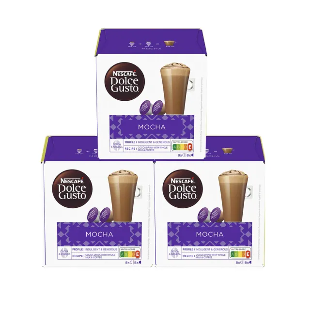 即期品【NESCAFE Dolce Gusto】雀巢多趣酷思 焦糖瑪奇朵16顆x3盒(實際效期以外包裝為主)