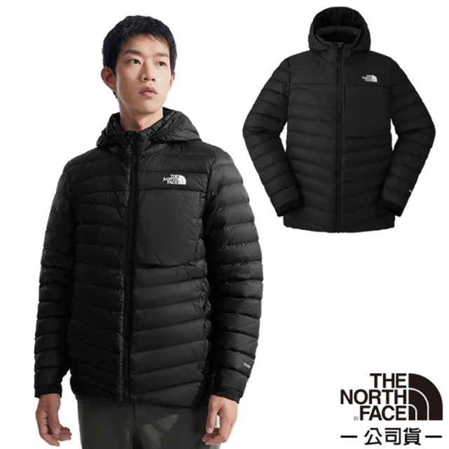 The North Face 男 700蓬鵝絨填充連帽保暖外套.運動休閒戶外夾克(89ZQ-JK3 宇宙黑)