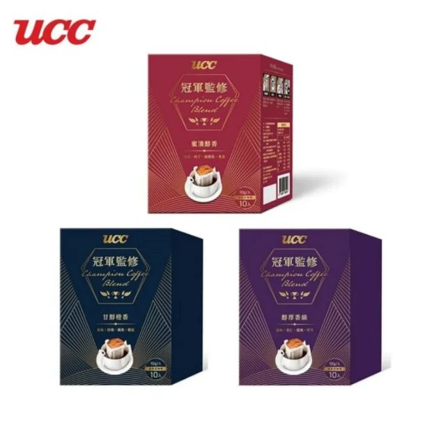 UCC 即期品:冠軍監修蜜漬醇香濾掛式咖啡10g*10入X2盒(共20入；賞味期:2025/02/20)