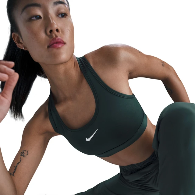 NIKE 耐吉 運動內衣 女款 中度支撐 慢跑 瑜珈 AS W NK SWSH MED SPT BRA 綠 DX6822-338