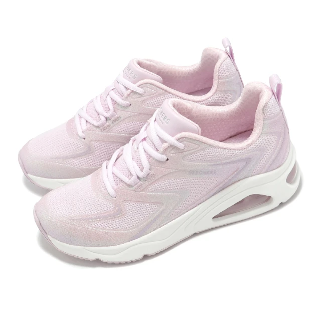 SKECHERS 休閒鞋 Tres-Air Uno-Glit-Airy 女鞋 粉 白 氣墊 緩衝 微厚底(177411-LTPK)