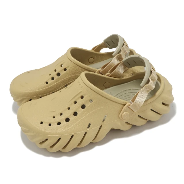 Crocs 洞洞鞋 Echo Clog 男鞋 女鞋 土黃 波波克駱格 休閒鞋 涼拖鞋 卡駱馳(207937209)