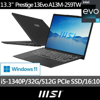 Office 2024★ MSI 微星 13.3吋i5 輕薄 EVO 筆電(Prestige 13Evo/i5-1340P/32G/512G SSD/W11/A13M-259TW)